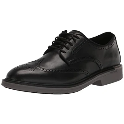 Image of Cole Haan Men&#039;s Goto Wing Oxford, Black/Gray Midsole, 6 UK