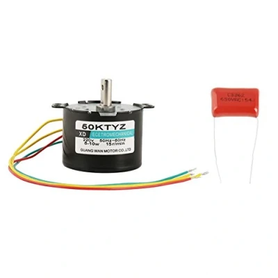 Image of AC 220V Low Speed Motor, 5 50RPM Miniature Noise Large Moment of Force Synchronous Motor CW/CCW (15rpm)
