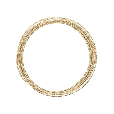 Image of Vaessen Creative 2 mm x 5 m Aluminium Wire Diamond Cut, Light Gold