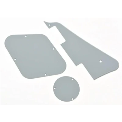 Image of KAISH Solid White 1 Ply LP Pickguard &amp; Rear Plate Switch Cavity Covers for Epiphone Les Paul