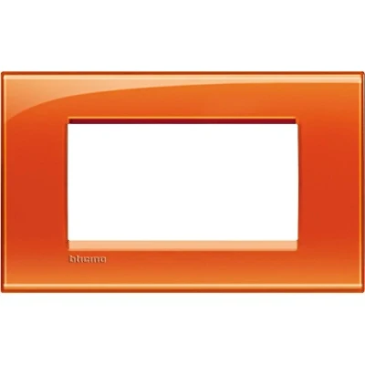Image of BTicino Livinglight Plate, 4 Modules, Multi Colour, orange, LNA4804OD