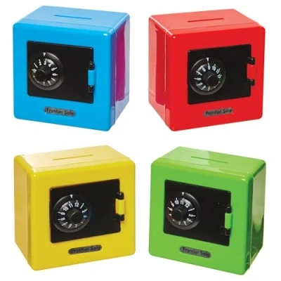 Image of Baker Ross FN141 Mini Combination Safes Pack of 4, Cute Party Bag Fillers, Small Toys for Kids, Coin Bank