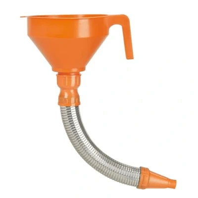 Image of Pressol 02675 Funnel with Flexible Spout of Metal, 160 mm, beigeredblackgrey
