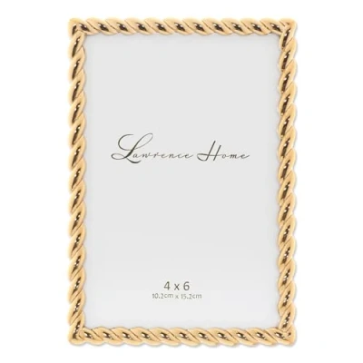 Image of Lawrence Frames 4x6 Golden Rope Picture Frame (712046)