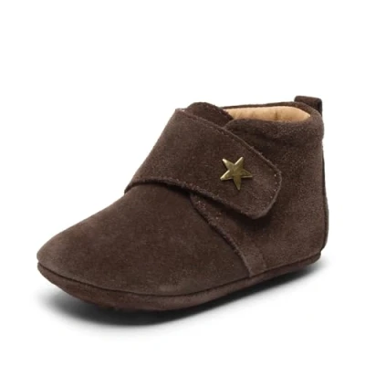 Image of bisgaard Boy&#039;s Unisex Kids Baby Star First Walker Shoe, Dark Brown, 5.5 UK Child