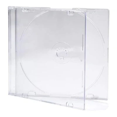 Image of 5 x Dragon Trading CD DVD Blu Ray Disc Slimline Jewel Cases. 5.2mm Slim Cases for 1 With Clear Frosted Tray