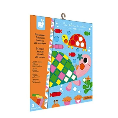 Image of Janod From 3 years old Creative Kit Animal Mosaics Les Ateliers du Calme Leisure Dexterity and Concentration J07899
