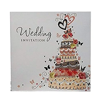 Image of Pack of 36 Simon Elvin Wedding Invitation Cards Cake Design DP266