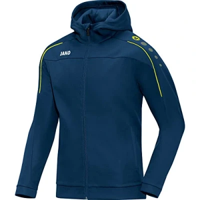 Image of JAKO Basic Men&#039;s Classico Hooded Jacket, Men, Classico, nightblue/Citro, Large