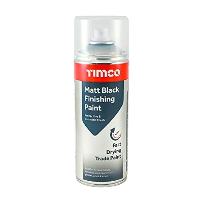 Image of TIMCO Matt Black Finishing Paint 380ml