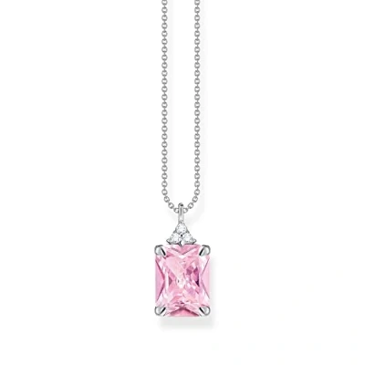 Image of Thomas Sabo Women Necklace Pink Stone Silver 925 Sterling KE2089 051 9