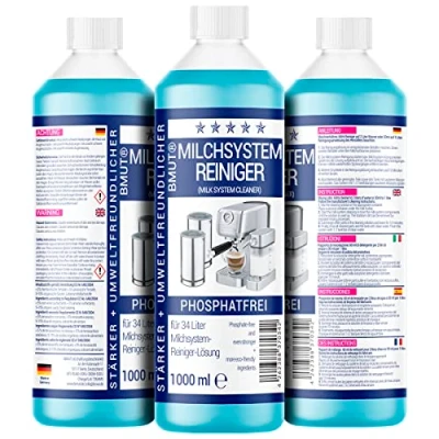 Image of 1 x 1000 ml milk system cleaner (34 applications) for fully automatic coffee machine frother foam universal liquid all brands