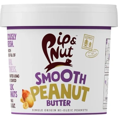 Image of Pip &amp; Nut Smooth Peanut Butter (1kg) Natural Butter, No Palm Oil, Added Sugar, Hi Oleic Peanuts, High in Unsaturated Fats, Gluten Free, Vegan, Dairy Free