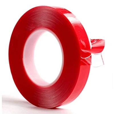 Image of Acrylic Double Sided Adhesive Tape Extra Strong 5m x 12mm for LED Strip 220V up to 14mm Transparent Heat Resistant PET (5m Long, wide, 1mm Thick)