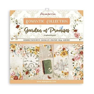 Image of Stamperia International Scrapbooking Pad Garden of Promises, White, OSFA