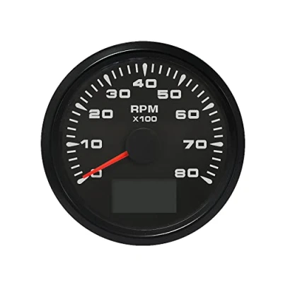 Image of ELING 8000RPM Auto Marine Tachometer Gauge 1 300 Speed Ratio With 8 Colors Backlight 85mm 12V 24V