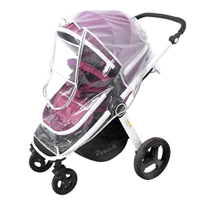 Image of Universal Waterproof Twins Baby Stroller Pushchair Raincover for Tandem Buggy Pram Transparent PVC Rain Cover Most