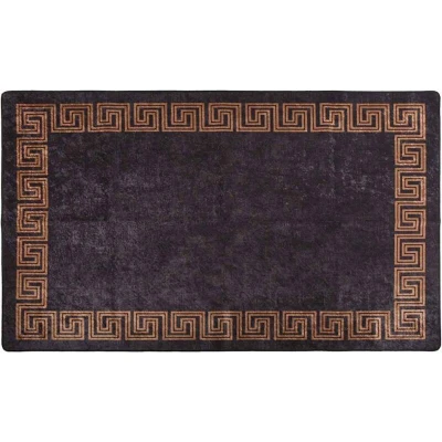Image of vidaXL Rug Washable 120x180 cm Black and Gold Anti Slip