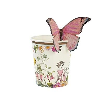 Image of Talking Tables Tea Party Paper Butterfly, Fairy Cups PK12, Pack of 12, Height 20cm, 7&quot;