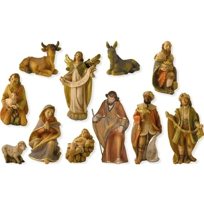 Image of FADEDA 11x Nativity Figures Height 35 cm Hand Painted Detailed Scene Christmas Table Decoration Accessories
