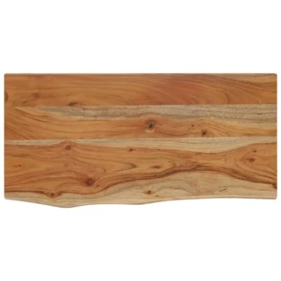 Image of vidaXL Solid Acacia Wood Wall Shelf Rustic Live Edge Design, Storage and Display Solution for Home Office Brown, 40x20x3.8cm