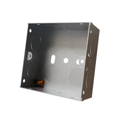 Image of rhinocables Metal 1 Gang Single Socket Back Box, Pattress Box Mount, Flush Mount (1 Pack, 25mm)
