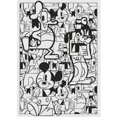 Image of Komar Disney IADX4 058 Non Woven Photo Wallpaper Mickey Constructive Dimensions 200 x 280 cm (W H)