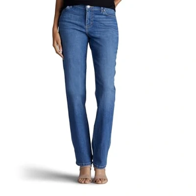 Image of Lee Women&#039;s Petite Relaxed Fit Straight Leg Jean, Meridian Blue, 12 Short