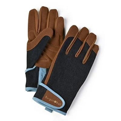 Image of Burgon &amp; Ball Dig The Glove Men&#039;s Gardening Gloves, Large/X Large, Denim