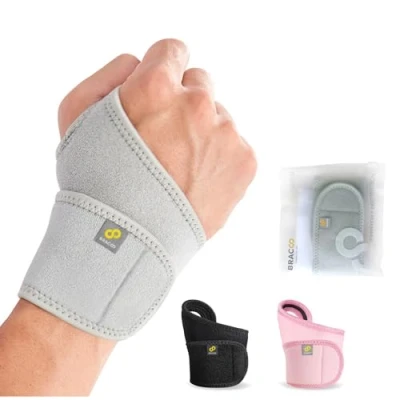 Image of BRACOO WS10 Wrist Support, Versatile Neoprene Wrap, Fully Adjustable Universal Strap Relieves Joint Pain, Sprains &amp; Strains, Instability, Tendonitis Fits Right and Left Hand