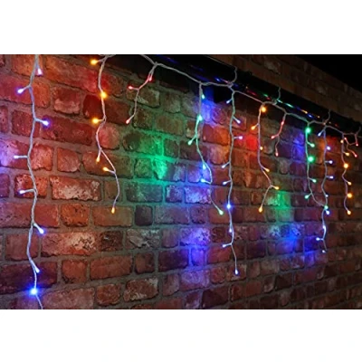 Image of Christmas Concepts® 720 23.8m/78ft Multi Colour LED Snowing Icicle Lights with Speed Controller Outdoor Lighting Energy Efficient A++