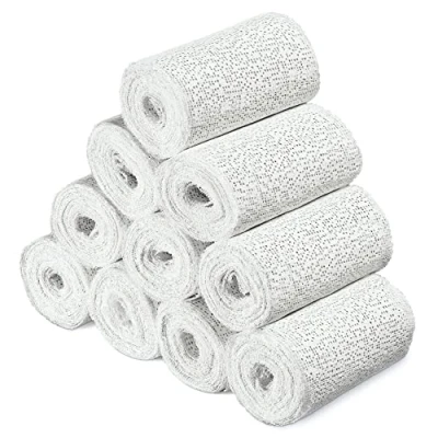 Image of Navaris Plaster Cast Bandage Kit Skin Friendly of Paris Bandages for Art, Crafts, Modelling, Moulds Set 10 Rolls cm x 3 m