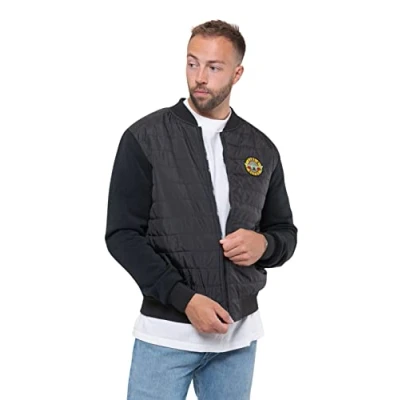 Image of Guns N Roses Quilted Jacket Classic Band Logo Official Black Unisex M