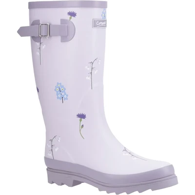 Image of Cotswold Wildflower Womens Wellington Boots Lilac