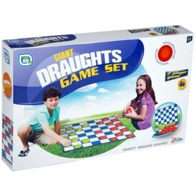 Image of GIANT DRAUGHTS BOARD GAME GARDEN OUTDOOR FUN FAMILY KIDS CHECKERS INDOOR GIFT