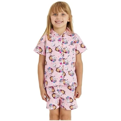 Image of Gabbys Dollhouse Girls Short Pyjamas Button Character Nightwear (Gabbys Button, 18 24 Months)