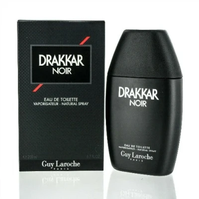 Image of Drakkar Noir By Guy Laroche Iconic Designer Fragrance Intense &amp; Powerful Eau de Toilette Fougere Blend Aromatic Spices Long Lasting Mens Cologne Day and Evening Scent, 200ml