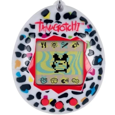 Image of Bandai Tamagotchi Original Leopard Shell Cyber Pet 90s Adults and Kids Toy with Chain Retro Virtual Pets are Great Boys Girls Toys or Gifts for Ages 8+