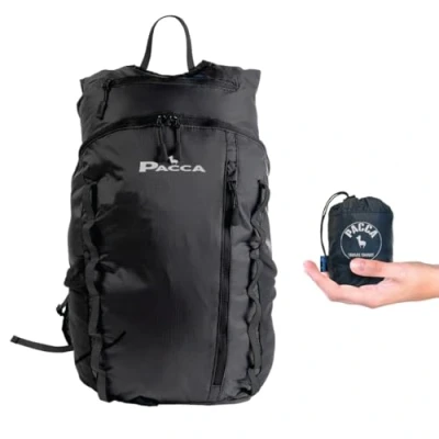Image of Pacca Onda 20L Packable Hiking Backpack Ultralight Foldable Camping Day Pack, Black, US