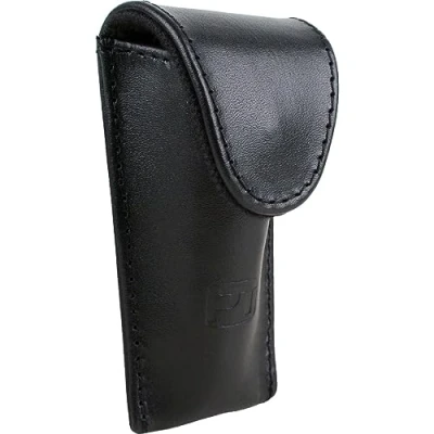 Image of Protec Small Brass Leather Mouthpiece Pouch Black