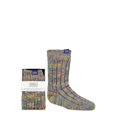 Image of Boys and Girls 1 Pair Totes Chunky Slipper Socks Multi 4 6 Years