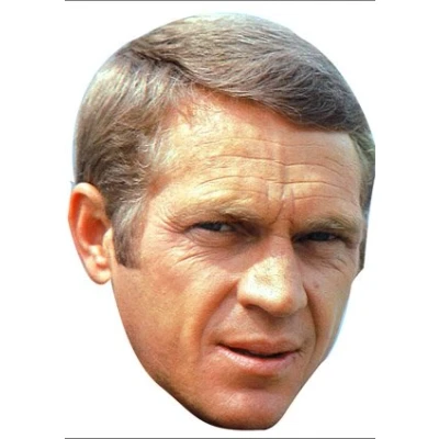 Image of FoxyPrinting Steve Mcqueen Celebrity Cardboard Party Face Mask Fancy Dress
