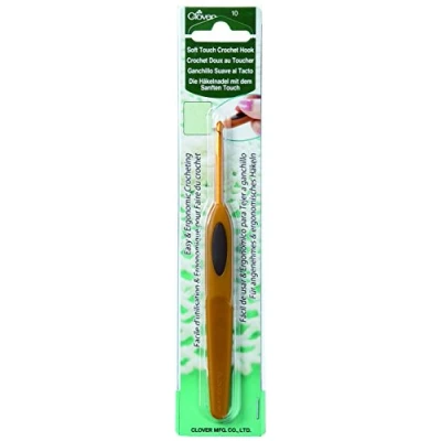 Image of clover Soft Touch Crochet Hook ,Orange, 2.00mm, 2mm