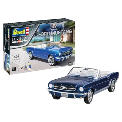 Image of Revell Gift Set 05647 Ford Mustang 60th Anniversary 1:24 Scale Unbuilt Plastic Model Kit With Accessories