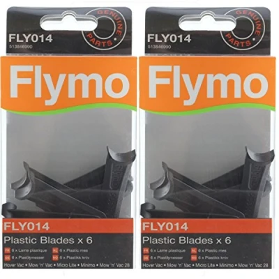 Image of Flymo Genuine Hover Vac Lawnmower Blade Plastic Cutter (Pack of 12, FLY014)