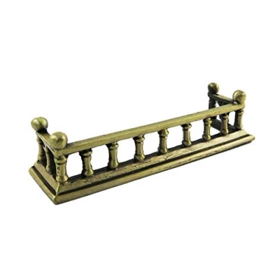 Image of Dolls House Antique Brass Fireplace Fender Miniature 1:12 Scale Accessory