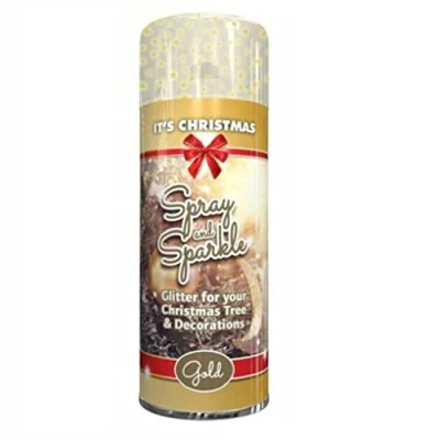 Image of Metallic Glitter 200 ML Spray Paints Sparkle Christmas Xmas Tree Decoration (Gold)