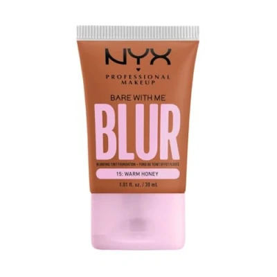 Image of NYX Professional Makeup Blurring Tint Foundation, Medium Coverage, Matte Finish, With Niacinamide, Matcha and Glycerin, 12 Hours Hydrating, Bare Me Blur, 30 ml, Shade: Warm Honey