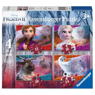 Image of Ravensburger Disney Frozen 2 4 in Box (12, 16, 20, 24 Pieces) Jigsaw Puzzles for Kids Age 3 Years Up