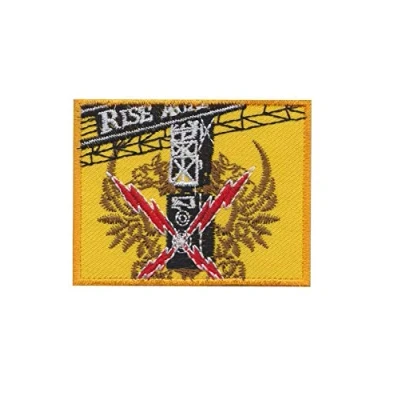 Image of Rage Against The Machine Rise Silver Red Patch Badge Embroidered Iron on Applique Souvenir Accessory
